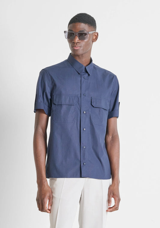 CAMISA ANTONY MORATO PARA HOMBRE COLOR AZUL SS00207FA400098