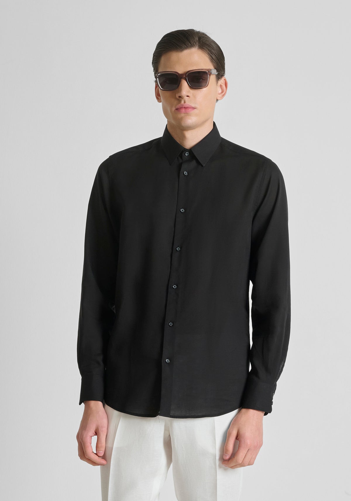 CAMISA M/L ANTONY MORATO PARA HOMBRE COLOR NEGRO SL00799FA400094