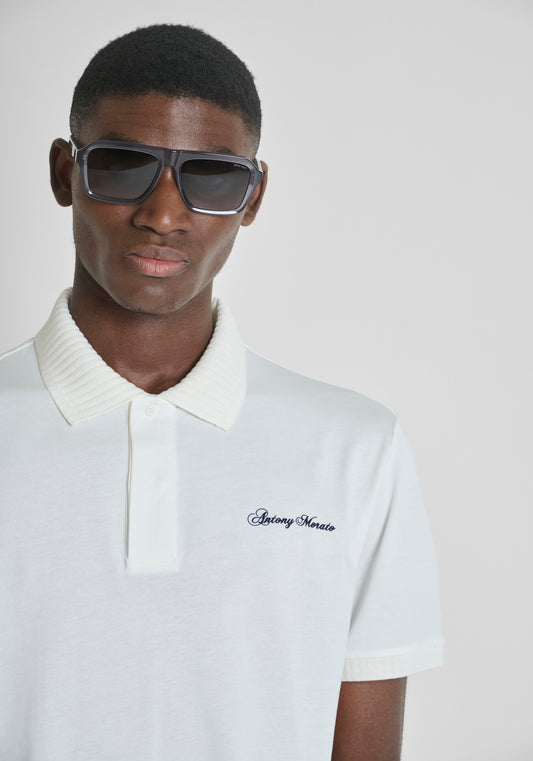 CAMISETA TIPO POLO ANTONY MORATO PARA HOMBRE COLOR BLANCO KS02603FA100258