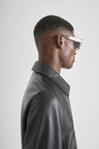 ANTONY MORATO ABRIGO DE CUERO HOMBRE NEGRO