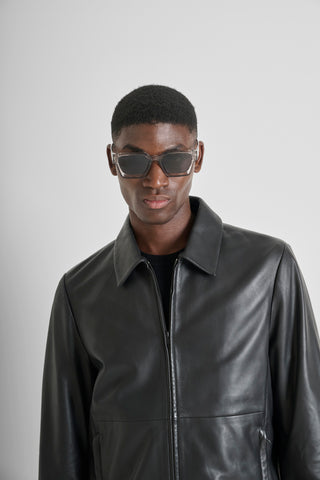 ANTONY MORATO ABRIGO DE CUERO HOMBRE NEGRO