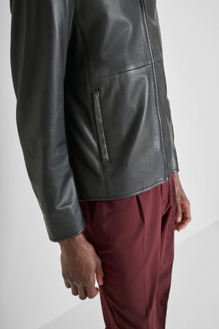 ANTONY MORATO ABRIGO DE CUERO HOMBRE NEGRO