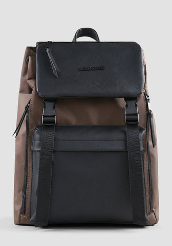 Backpack In Woven Fabric And F