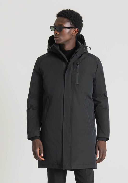 Abrigo Regular Fit En Techno Fabric