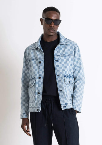Coat Over Fit In Blue Denim La