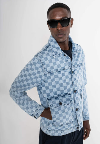 Chaqueta Over Fit en Denim Azul para hombre