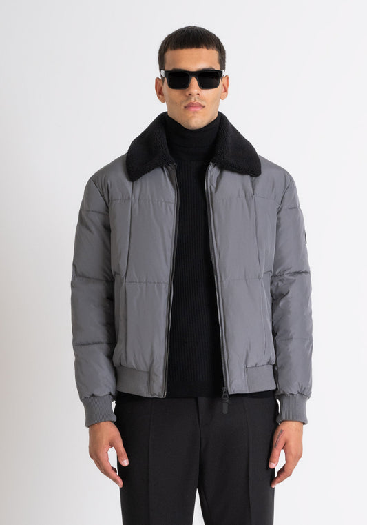 Coat Regular Fit In Techno Fab