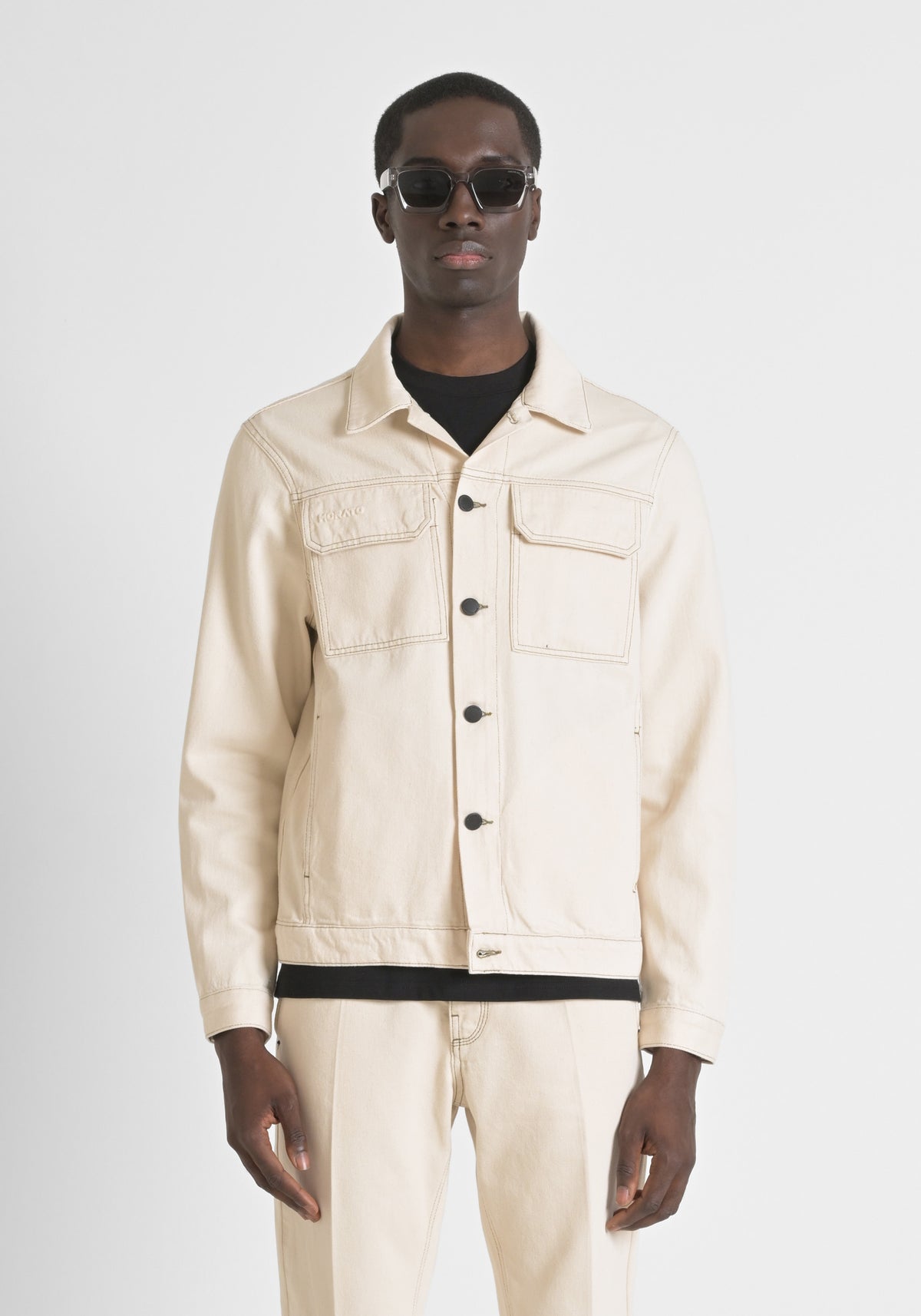 Coat Over Fit In Natural Cotto