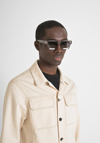 Coat Over Fit In Natural Cotto
