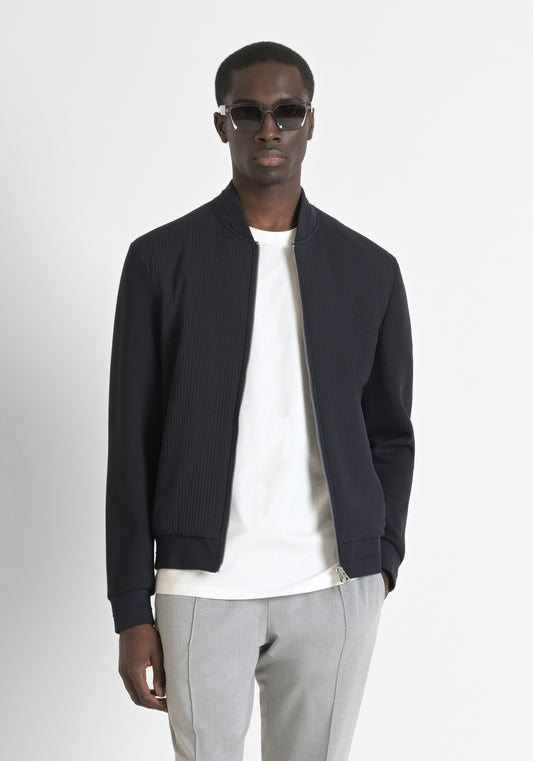 Coat Regular Fit In Dobby Tech
