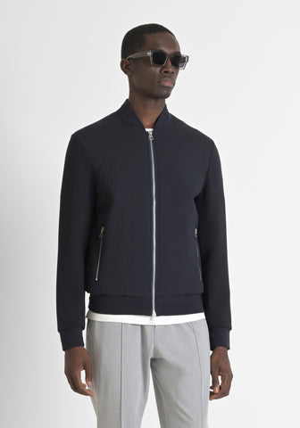 Coat Regular Fit In Dobby Tech