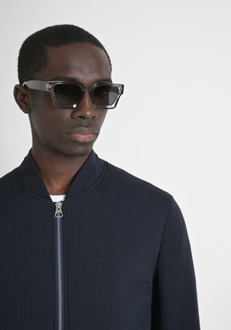 Coat Regular Fit In Dobby Tech