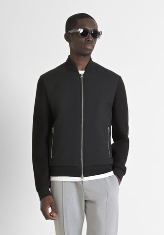 Coat Regular Fit In Dobby Tech