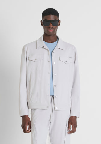Coat Regular Fit In Cotton Ble