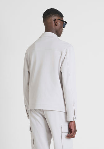 Coat Regular Fit In Cotton Ble