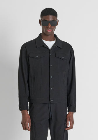 Coat Regular Fit In Cotton Ble
