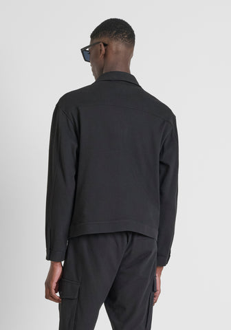Coat Regular Fit In Cotton Ble