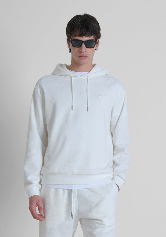 Hoodie Relaxed Fit In Dobby Co