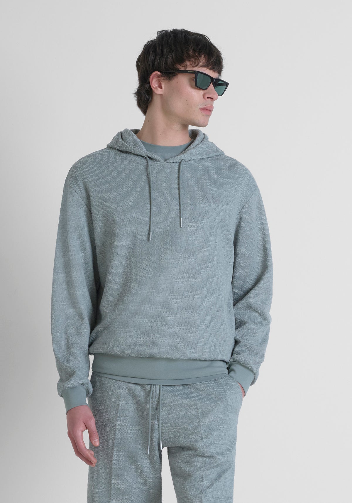 Hoodie Relaxed Fit In Dobby Co