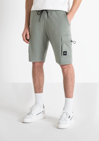 Pantaloneta para hombre de forro polar regular fit en algodón
