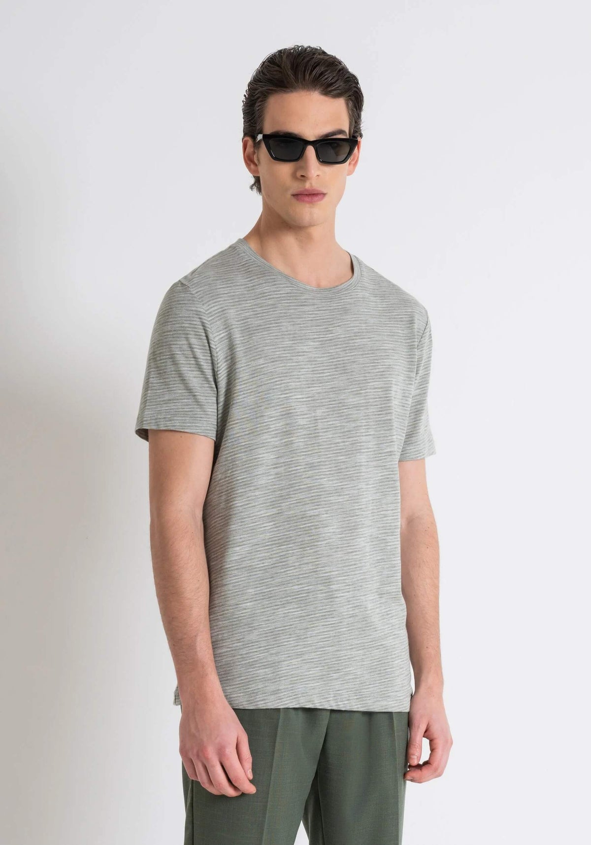 Camiseta De Corte Holgado En Slub
