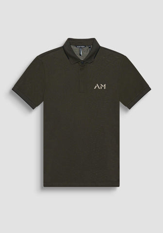 Camiseta tipo polo para hombre gris
