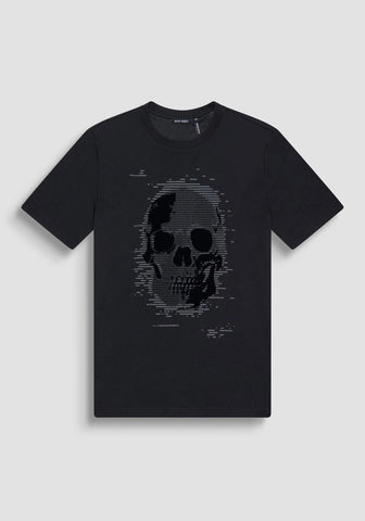 Camiseta básica negra moderna para hombre