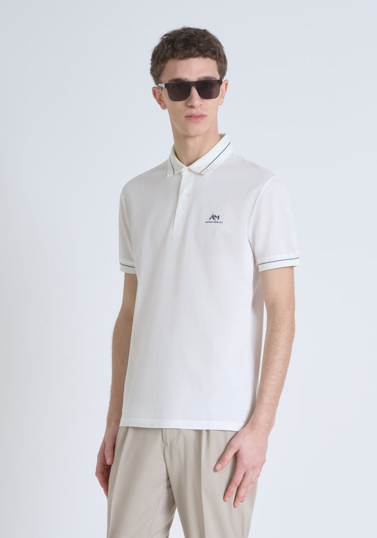 Polo Slim Fit In Mercerized Pi