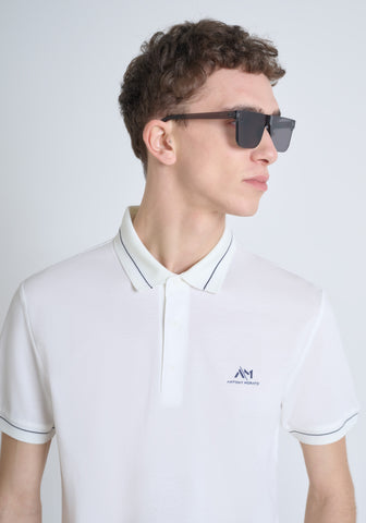 Polo Slim Fit In Mercerized Pi