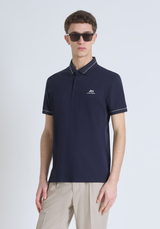 Polo Slim Fit In Mercerized Pi