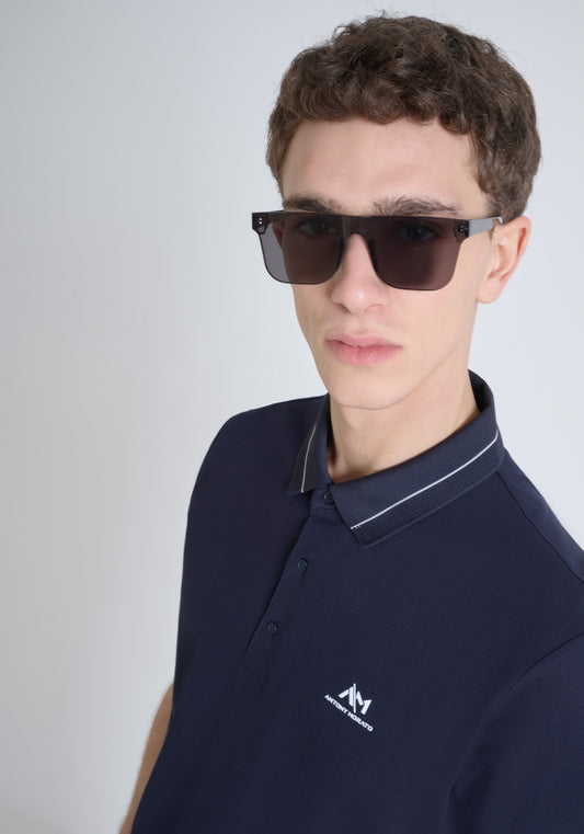 Polo Slim Fit In Mercerized Pi