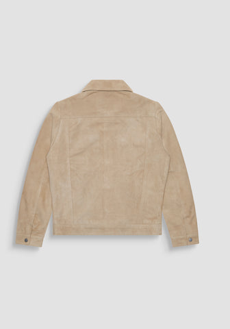 Coat Slim Fit In Suede Real Le