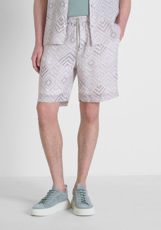 Shorts Regular Fit In Ramie Fa