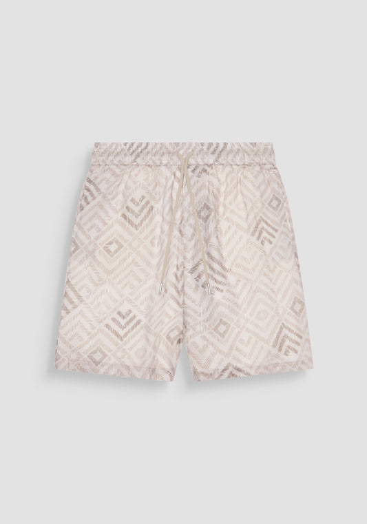 Shorts Regular Fit In Ramie Fa