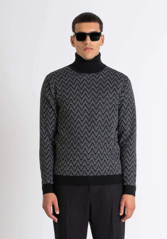 Sweater Regular Fit In Wool Bl
