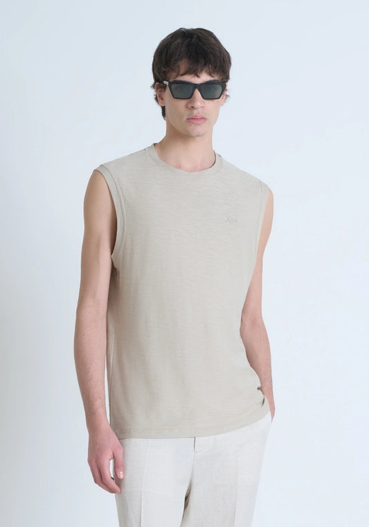 Top Regular Fit In Slub Jersey