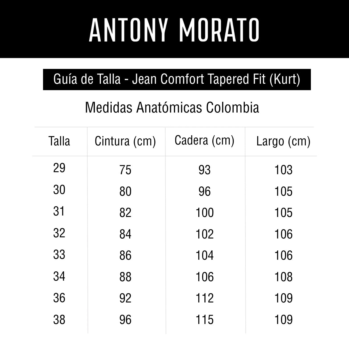 Guía de tallas jean-comfort-tapered-fit-kurt