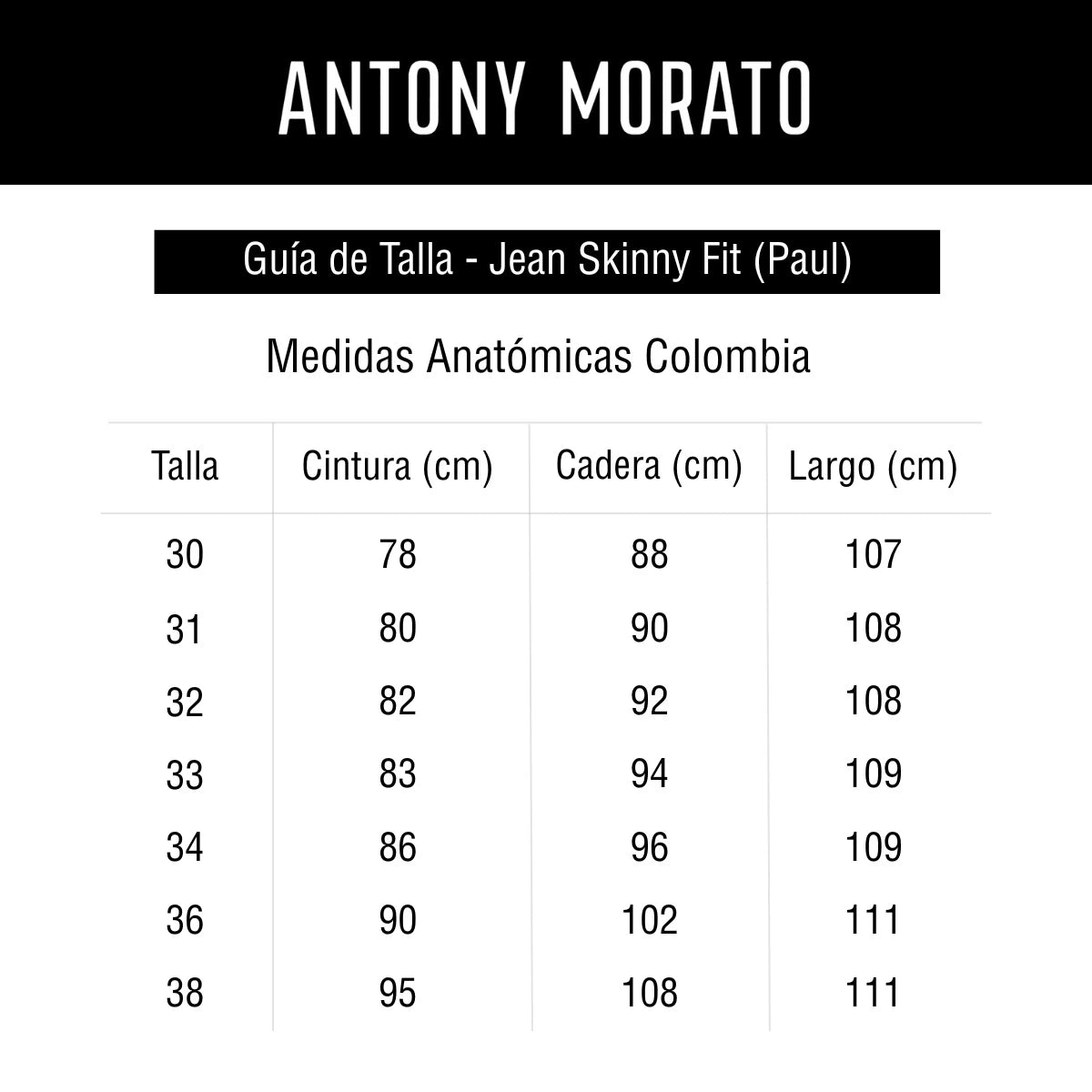 Guía de tallas jean-skinny-fit