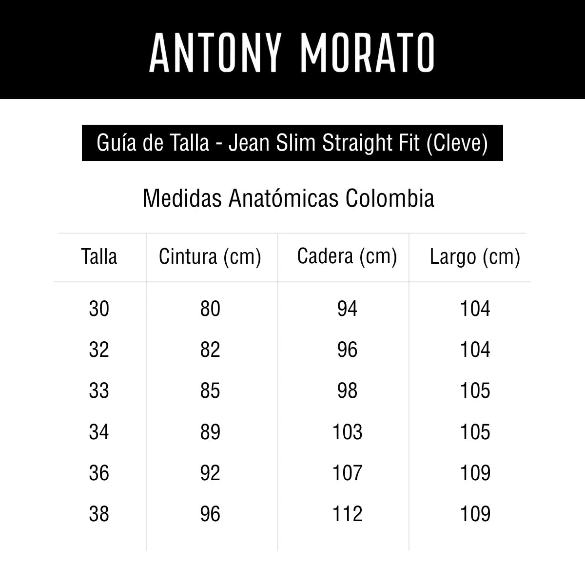 Guía de tallas jean-slim-straight-fit