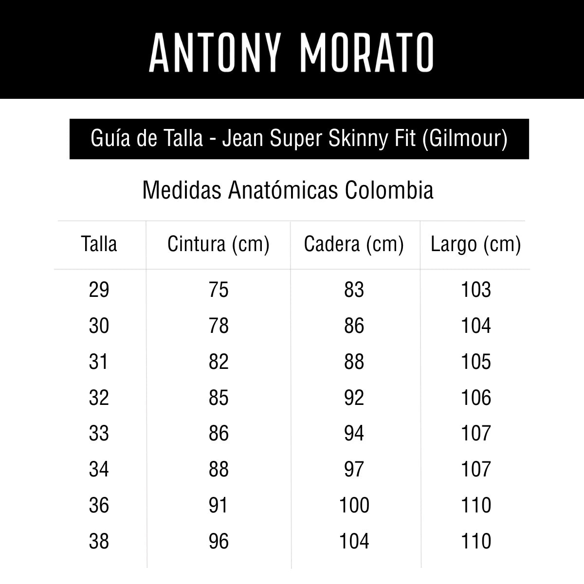 Guía de tallas jean-super-skinny-fit