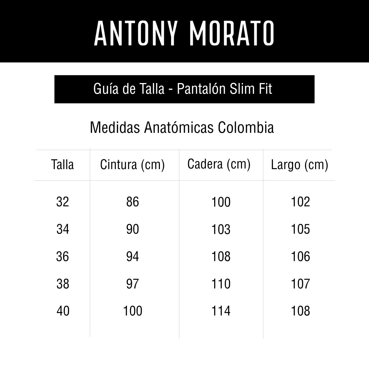 Guía de tallas pantalon-slim-fit