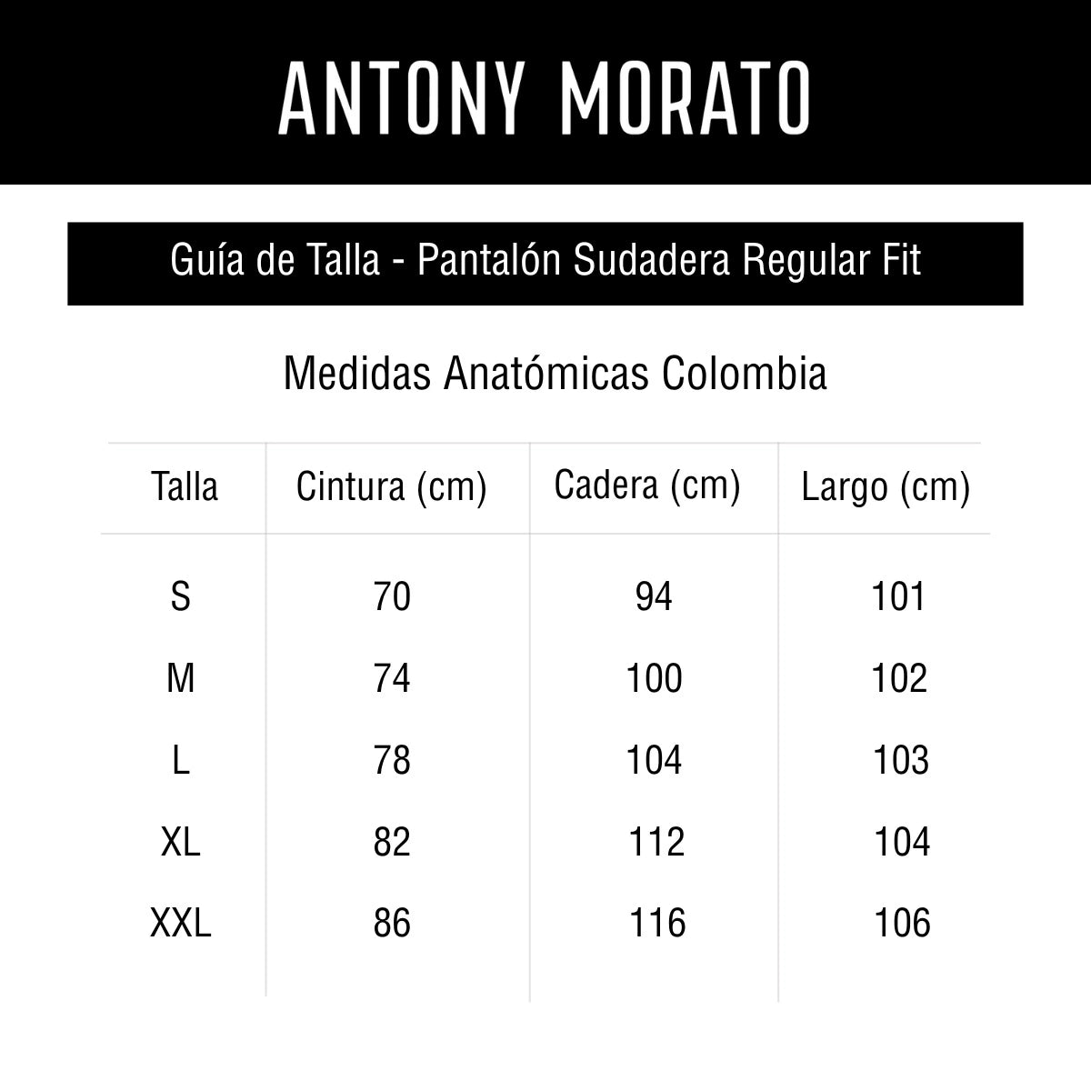 Guía de tallas pantalon-sudadera-regular-fit